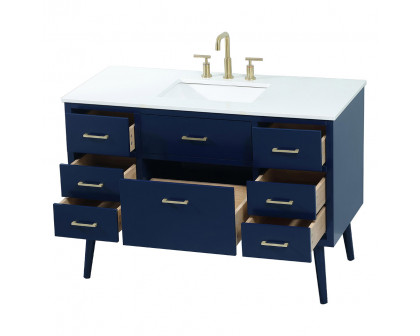 Elegant Bathroom Vanity - Blue (VF41048MBL)