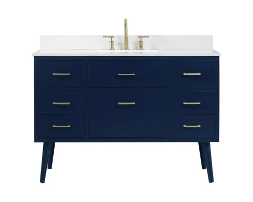 Elegant Bathroom Vanity - Blue (VF41048MBL-BS)