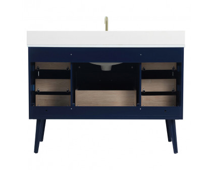 Elegant Bathroom Vanity - Blue (VF41048MBL-BS)