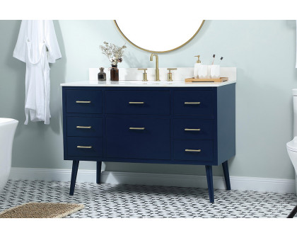 Elegant Bathroom Vanity - Blue (VF41048MBL-BS)