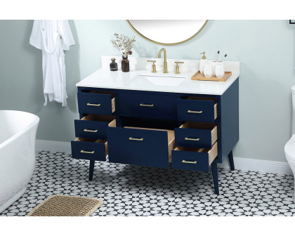 Elegant Bathroom Vanity - Blue (VF41048MBL-BS)