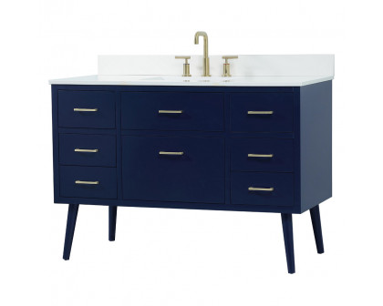 Elegant Bathroom Vanity - Blue (VF41048MBL-BS)