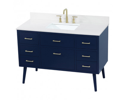 Elegant Bathroom Vanity - Blue (VF41048MBL-BS)