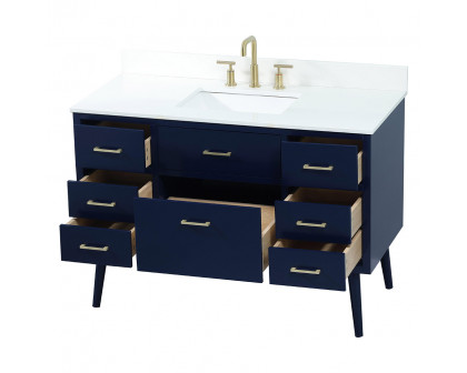 Elegant Bathroom Vanity - Blue (VF41048MBL-BS)