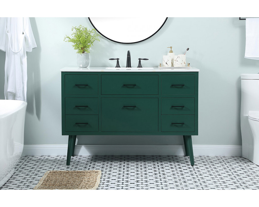 Elegant Bathroom Vanity - Green (VF41048MGN)