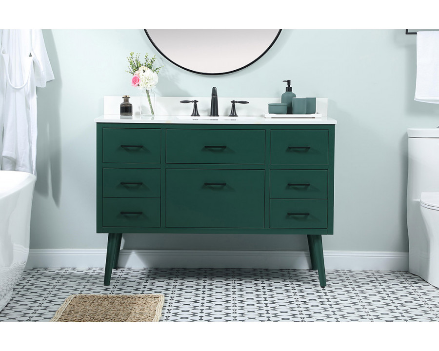 Elegant Bathroom Vanity - Green (VF41048MGN-BS)