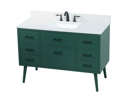 Elegant Bathroom Vanity - Green (VF41048MGN-BS)