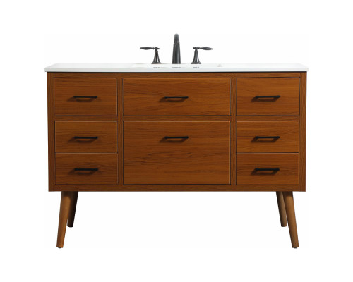 Elegant Bathroom Vanity - Teak (VF41048MTK)