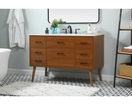 Elegant Bathroom Vanity - Teak (VF41048MTK)