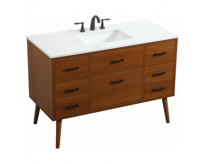 Elegant Bathroom Vanity - Teak (VF41048MTK)