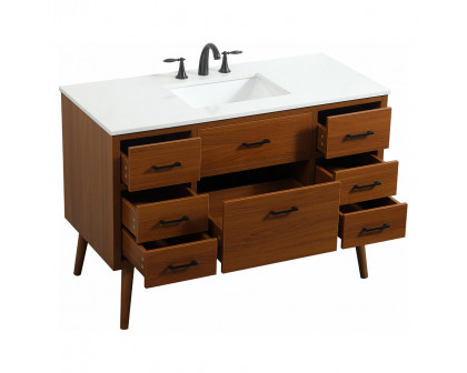 Elegant Bathroom Vanity - Teak (VF41048MTK)