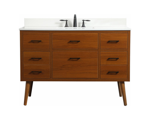 Elegant Bathroom Vanity - Teak (VF41048MTK-BS)