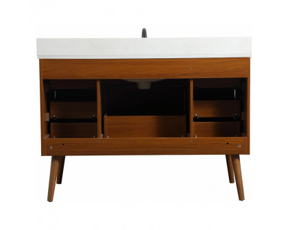 Elegant Bathroom Vanity - Teak (VF41048MTK-BS)