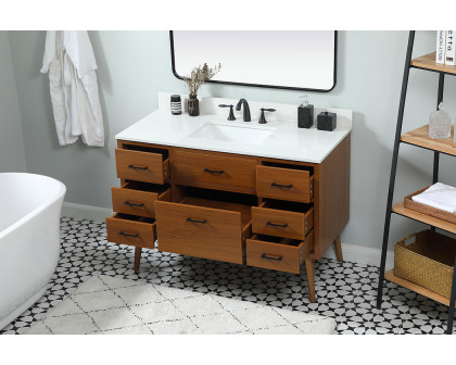 Elegant Bathroom Vanity - Teak (VF41048MTK-BS)