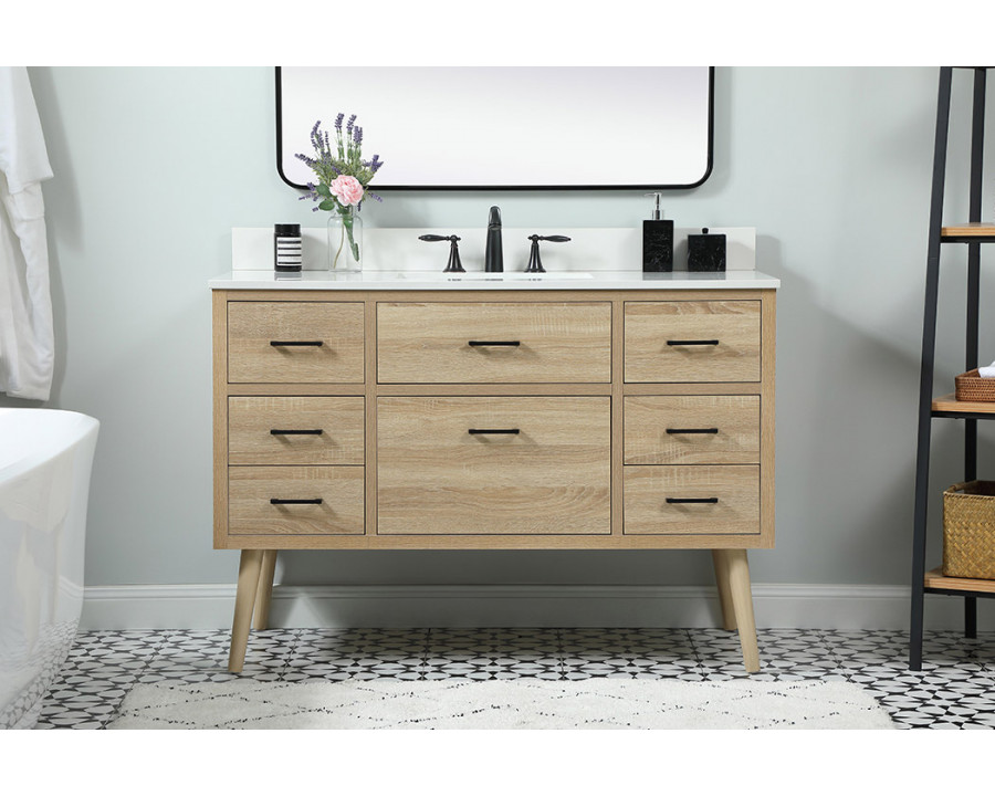 Elegant Bathroom Vanity - Mango Wood (VF41048MW-BS)