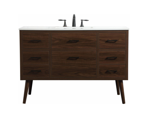 Elegant Bathroom Vanity - Walnut (VF41048MWT)