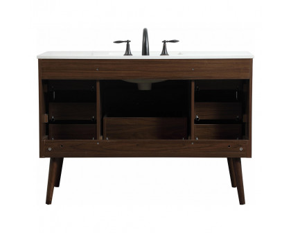 Elegant Bathroom Vanity - Walnut (VF41048MWT)