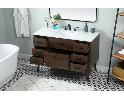 Elegant Bathroom Vanity - Walnut (VF41048MWT)