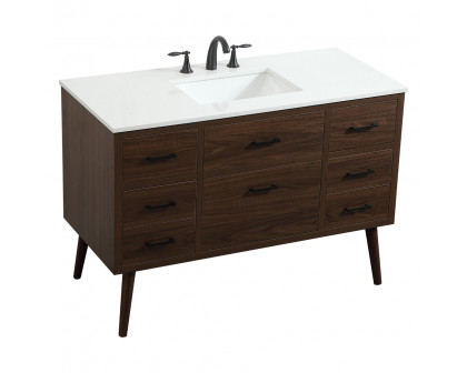 Elegant Bathroom Vanity - Walnut (VF41048MWT)