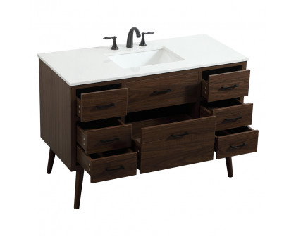 Elegant Bathroom Vanity - Walnut (VF41048MWT)