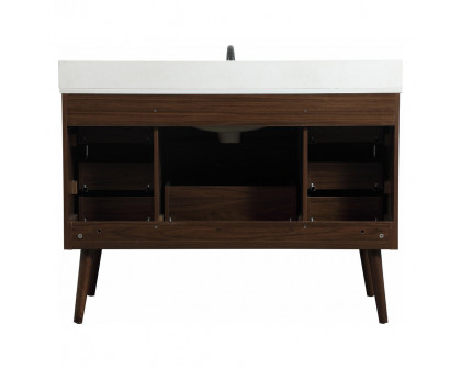 Elegant Bathroom Vanity - Walnut (VF41048MWT-BS)