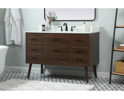 Elegant Bathroom Vanity - Walnut (VF41048MWT-BS)