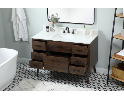 Elegant Bathroom Vanity - Walnut (VF41048MWT-BS)