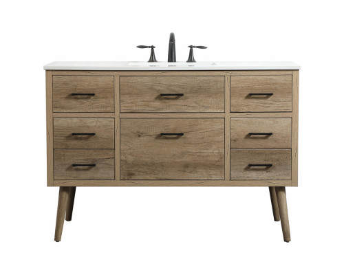 Elegant Bathroom Vanity - Natural Oak (VF41048NT)