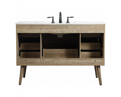 Elegant Bathroom Vanity - Natural Oak (VF41048NT)