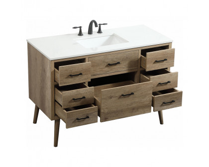 Elegant Bathroom Vanity - Natural Oak (VF41048NT)