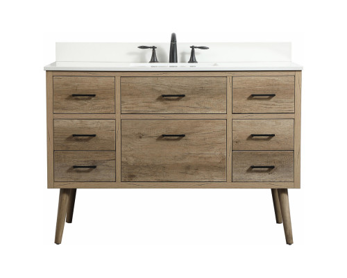 Elegant Bathroom Vanity - Natural Oak (VF41048NT-BS)