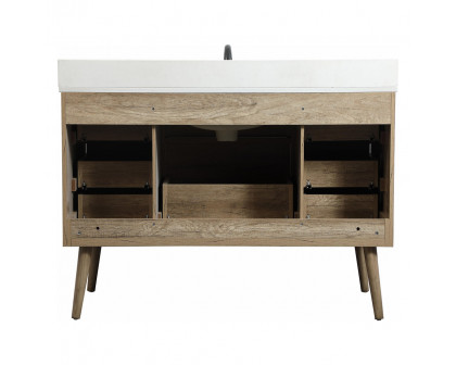 Elegant Bathroom Vanity - Natural Oak (VF41048NT-BS)