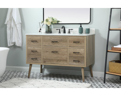 Elegant Bathroom Vanity - Natural Oak (VF41048NT-BS)