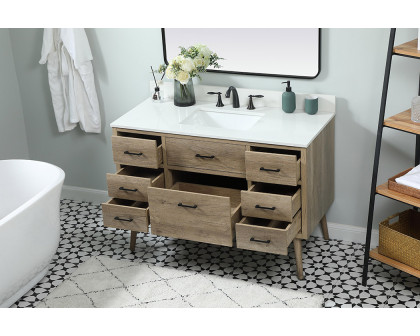 Elegant Bathroom Vanity - Natural Oak (VF41048NT-BS)