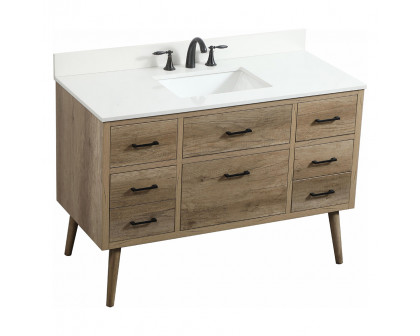 Elegant Bathroom Vanity - Natural Oak (VF41048NT-BS)