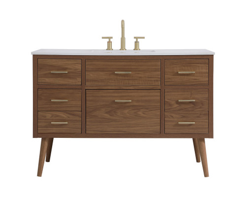 Elegant Bathroom Vanity - Walnut Brown (VF41048WB)