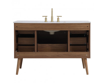 Elegant Bathroom Vanity - Walnut Brown (VF41048WB)