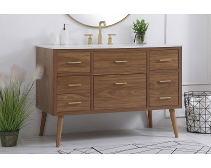 Elegant Bathroom Vanity - Walnut Brown (VF41048WB)