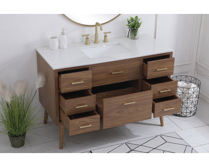 Elegant Bathroom Vanity - Walnut Brown (VF41048WB)