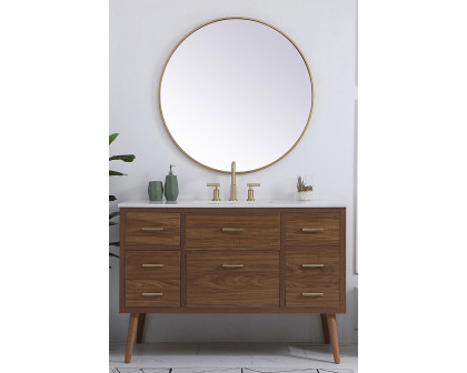 Elegant Bathroom Vanity - Walnut Brown (VF41048WB)