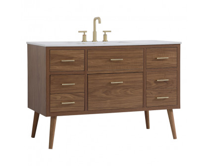 Elegant Bathroom Vanity - Walnut Brown (VF41048WB)