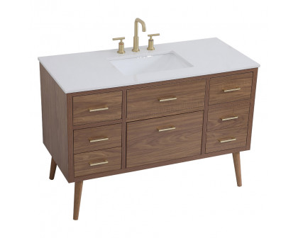 Elegant Bathroom Vanity - Walnut Brown (VF41048WB)