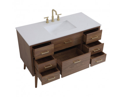 Elegant Bathroom Vanity - Walnut Brown (VF41048WB)