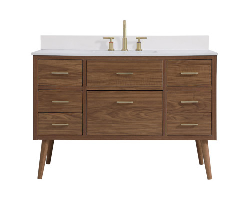 Elegant Bathroom Vanity - Walnut Brown (VF41048WB-BS)