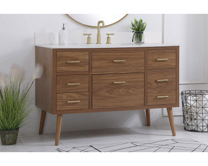 Elegant Bathroom Vanity - Walnut Brown (VF41048WB-BS)