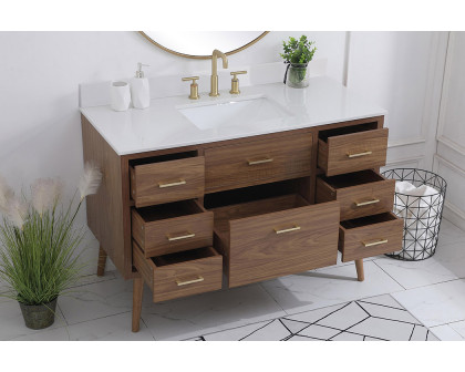 Elegant Bathroom Vanity - Walnut Brown (VF41048WB-BS)