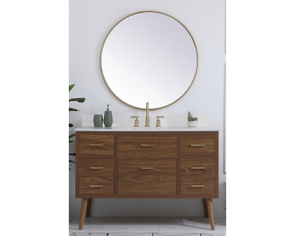 Elegant Bathroom Vanity - Walnut Brown (VF41048WB-BS)