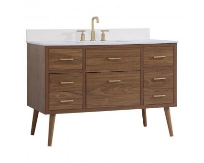 Elegant Bathroom Vanity - Walnut Brown (VF41048WB-BS)