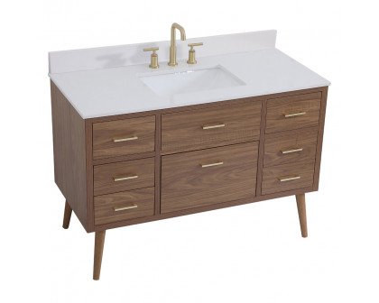 Elegant Bathroom Vanity - Walnut Brown (VF41048WB-BS)