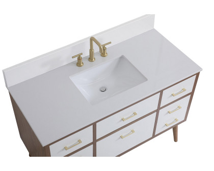 Elegant Bathroom Vanity - White (VF41048WH-BS)